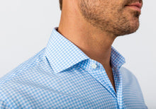 Load image into Gallery viewer, The Pool Blue Kirby Gingham Dress Shirt Dress Shirt- Ledbury