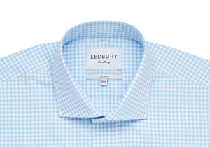 The Pool Blue Kirby Gingham Dress Shirt Dress Shirt- Ledbury