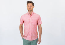 Load image into Gallery viewer, The Red Short Sleeve Covington Cotton Linen Casual Shirt Casual Shirt- Ledbury