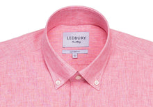 Load image into Gallery viewer, The Red Short Sleeve Covington Cotton Linen Casual Shirt Casual Shirt- Ledbury