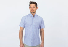 Load image into Gallery viewer, The Light Blue Short Sleeve Covington Cotton Linen Casual Shirt Casual Shirt- Ledbury