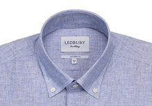 Load image into Gallery viewer, The Light Blue Short Sleeve Covington Cotton Linen Casual Shirt Casual Shirt- Ledbury