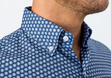 Load image into Gallery viewer, The Navy Short Sleeve Nowlen Dot Print Casual Shirt Casual Shirt- Ledbury