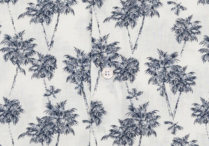 The Navy Short Sleeve Bennett Palm Print Casual Shirt