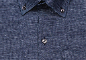 The Navy Allerton Cotton Linen Casual Shirt Casual Shirt- Ledbury