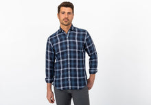 Load image into Gallery viewer, The Dark Blue Medlin Linen Plaid Casual Shirt Casual Shirt- Ledbury