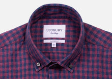 Load image into Gallery viewer, The Currant Grayton Cotton Linen Gingham Casual Shirt Casual Shirt- Ledbury
