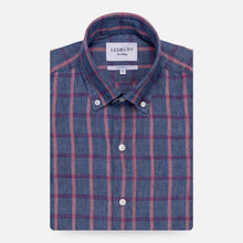 Load image into Gallery viewer, The Currant Rowan Cotton Linen Windowpane Casual Shirt Casual Shirt- Ledbury