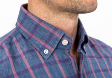 Load image into Gallery viewer, The Currant Rowan Cotton Linen Windowpane Casual Shirt Casual Shirt- Ledbury