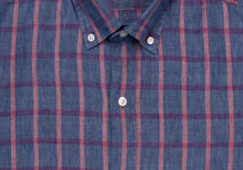 Load image into Gallery viewer, The Currant Rowan Cotton Linen Windowpane Casual Shirt Casual Shirt- Ledbury