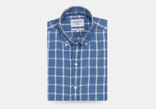 Load image into Gallery viewer, The Dark Blue Rowan Cotton Linen Windowpane Casual Shirt Casual Shirt- Ledbury
