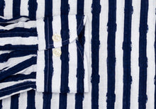 Load image into Gallery viewer, The Navy Tobin Linen Printed Seersucker Casual Shirt Casual Shirt- Ledbury