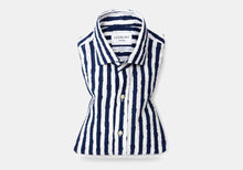 Load image into Gallery viewer, The Navy Tobin Linen Printed Seersucker Casual Shirt Casual Shirt- Ledbury