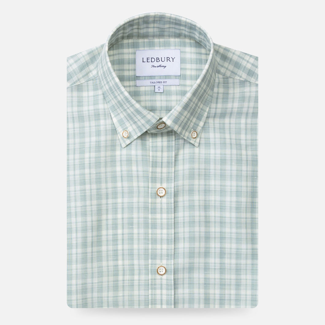 The Sage Merino Winther Check Dress Shirt Dress Shirt- Ledbury