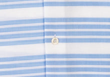 Load image into Gallery viewer, The Light Blue Harlan Cotton Linen Stripe Dress Shirt Dress Shirt- Ledbury