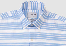 Load image into Gallery viewer, The Light Blue Harlan Cotton Linen Stripe Dress Shirt Dress Shirt- Ledbury