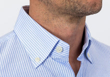 Load image into Gallery viewer, The Blue Mayfield Stripe Washed Oxford Casual Shirt Casual Shirt- Ledbury