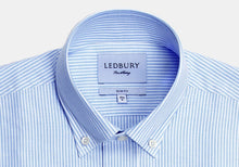 Load image into Gallery viewer, The Blue Mayfield Stripe Washed Oxford Casual Shirt Casual Shirt- Ledbury