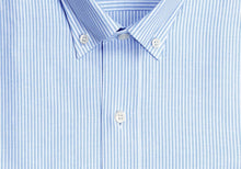 Load image into Gallery viewer, The Blue Mayfield Stripe Washed Oxford Casual Shirt Casual Shirt- Ledbury