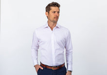 Load image into Gallery viewer, The Pink Carrington Windowpane Dress Shirt Dress Shirt- Ledbury