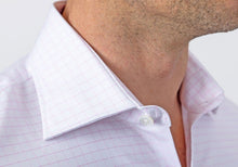 Load image into Gallery viewer, The Pink Carrington Windowpane Dress Shirt Dress Shirt- Ledbury