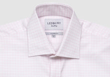 Load image into Gallery viewer, The Pink Carrington Windowpane Dress Shirt Dress Shirt- Ledbury