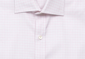 The Pink Carrington Windowpane Dress Shirt Dress Shirt- Ledbury