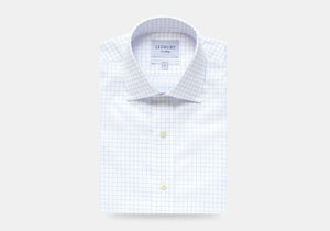 The Lavender Carrington Windowpane Dress Shirt Dress Shirt- Ledbury