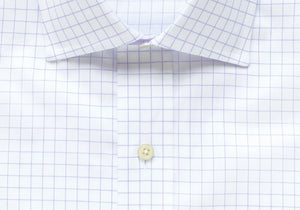 The Lavender Carrington Windowpane Dress Shirt Dress Shirt- Ledbury