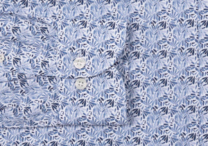 The Blue Lynbrook Printed Poplin Casual Shirt Casual Shirt- Ledbury