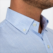 Load image into Gallery viewer, The Light Blue Heather Pennington Houndstooth Casual Shirt Casual Shirt- Ledbury