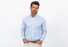 Load image into Gallery viewer, The Light Blue Heather Pennington Houndstooth Casual Shirt Casual Shirt- Ledbury