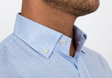Load image into Gallery viewer, The Light Blue Heather Pennington Houndstooth Casual Shirt Casual Shirt- Ledbury