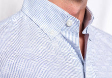 Load image into Gallery viewer, The Blue Short Sleeve Tamarack Stripe Casual Shirt Casual Shirt- Ledbury