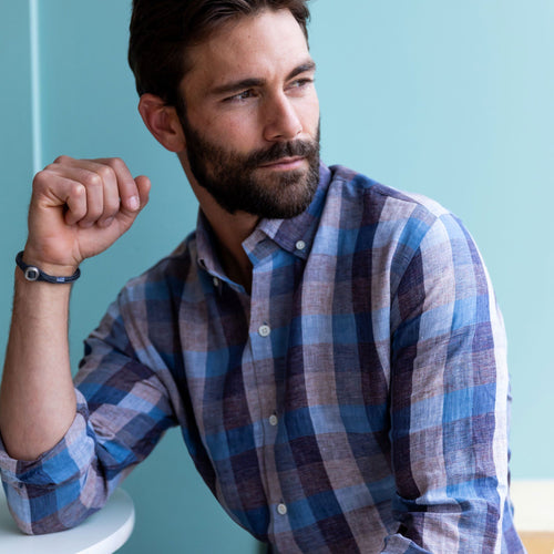 The Deep Blue Canton Linen Casual Shirt Casual Shirt- Ledbury