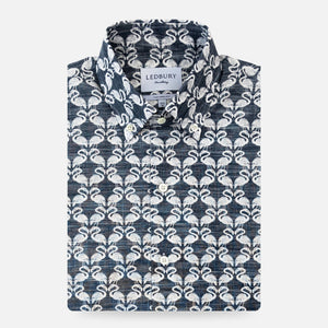 The Navy Greenhaven Print Casual Shirt Casual Shirt- Ledbury
