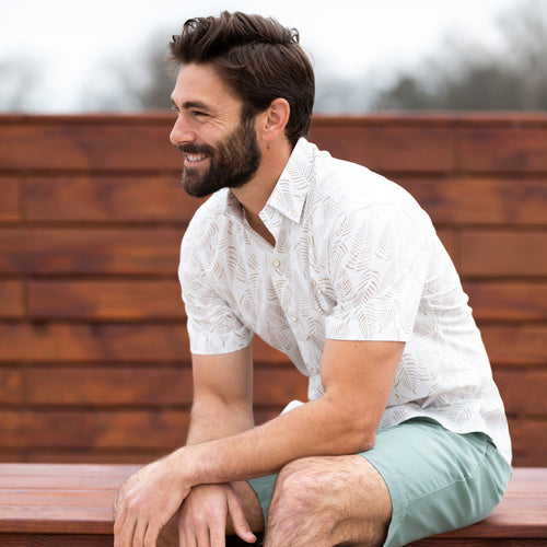 The Ivory Short Sleeve Knollwood Print Casual Shirt Casual Shirt- Ledbury