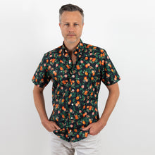 Load image into Gallery viewer, The Black Short Sleeve Partridge Print Casual Shirt