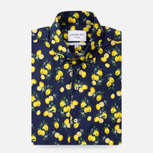 Load image into Gallery viewer, The Navy Short Sleeve Davenport Print Casual Shirt Casual Shirt- Ledbury