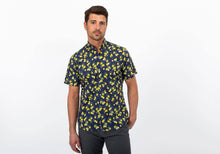 Load image into Gallery viewer, The Navy Short Sleeve Davenport Print Casual Shirt Casual Shirt- Ledbury