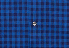 Load image into Gallery viewer, The Dark Blue Martell Cotton Linen Gingham Casual Shirt Casual Shirt- Ledbury