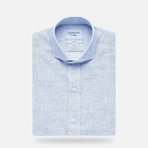 The Blue Chaversham Linen Cotton Casual Shirt Casual Shirt- Ledbury