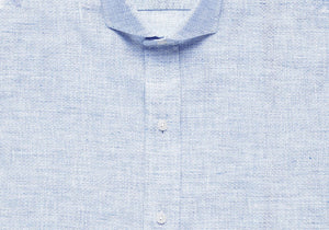 The Blue Chaversham Linen Cotton Casual Shirt Casual Shirt- Ledbury