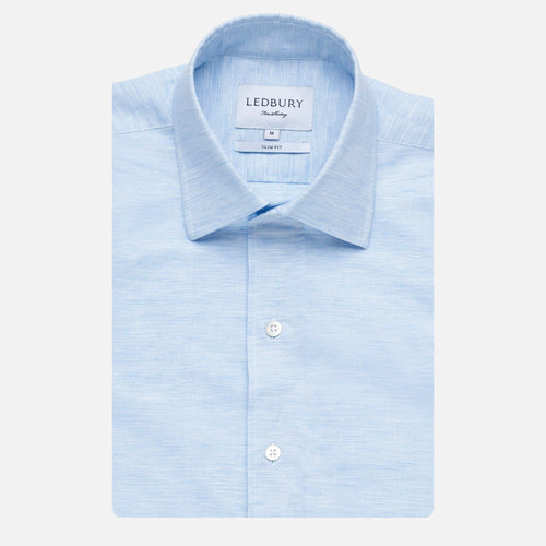 The Blue Edmundton Cotton Linen Casual Shirt Casual Shirt- Ledbury