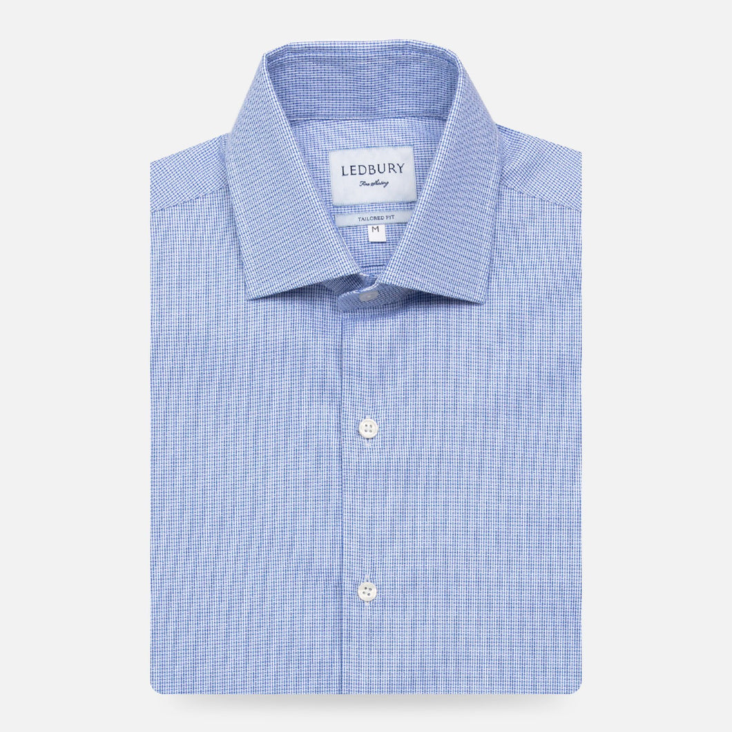 The Blue Racton Dobby Casual Shirt Casual Shirt- Ledbury
