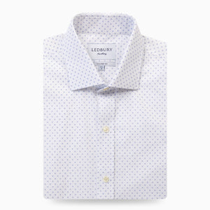 The White Decland Dot Print Casual Shirt Casual Shirt- Ledbury