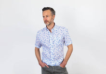 Load image into Gallery viewer, The Cobalt Short Sleeve Linen Fenbrook Print Casual Shirt Casual Shirt- Ledbury