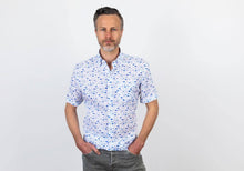 Load image into Gallery viewer, The Cobalt Short Sleeve Linen Fenbrook Print Casual Shirt Casual Shirt- Ledbury