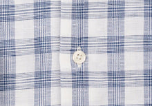 Load image into Gallery viewer, The Dark Blue Drumlin Cotton Linen Check Casual Shirt Casual Shirt- Ledbury