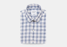 Load image into Gallery viewer, The Dark Blue Drumlin Cotton Linen Check Casual Shirt Casual Shirt- Ledbury